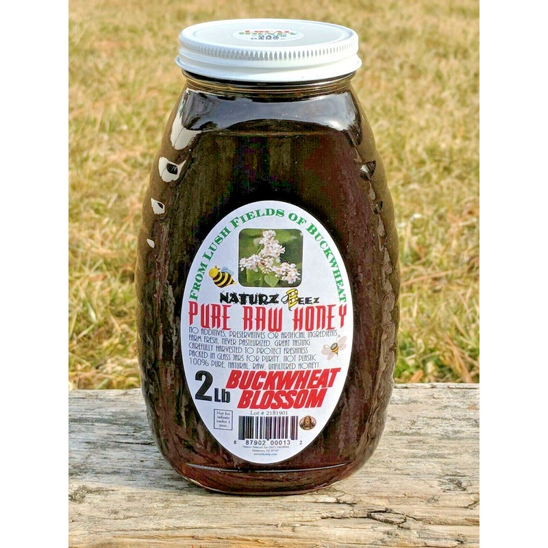 Naturz Beez RAW HONEY BUCKWHEAT BLOSSOM HONEY 2LB 908g 100%