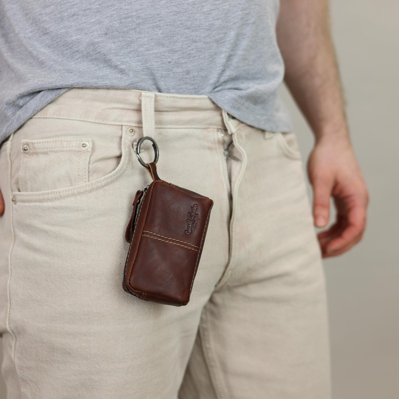 Gusti Key Bag Leather Butler Vegetable Tanned Key Case Key