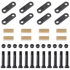 Racewill Tandem Axle Trailer Shackles Kit: 2 Packs Trailer Shackles with Trailer Shackle Bolts, 2-1/4" Trailer Shackle Straps (225), Used On Dual-Axle Systems