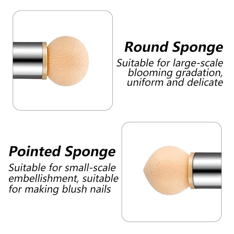 SILPECWEE 1pcs Nail Sponge Pen, Ombre Nail Brush Nail Design