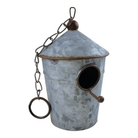 Small Nest Box for Birds Bird House Made of Zinc for Outdoor Use