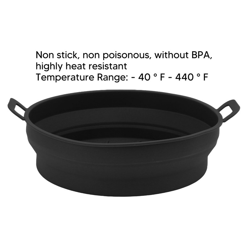 2PCS Fryer Silicone Liners Round 21cm Diameter with Handle Fryer