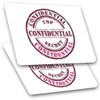 Rectangle Stickers (Set of 2) 10cm - Confidential Top Secret Girls Stamp Fun Decals for Laptops,Tablets,Luggage,Scrap Booking,Fridges, #10709