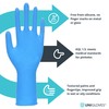 UNIGLOVES PRO.TECT Blue Nitrile Disposable Gloves, Extended Cuff, Nitrile Gloves,