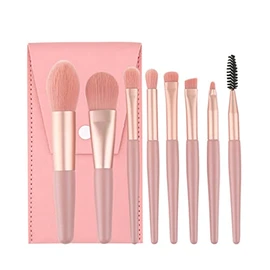 Make Up Pinsel Set Professional 8Pcs Set Aus Pinselset Make up Pinsel Mit Foundation Lidschatten Augenbrauenpinsel Schminkpinsel Set(sÃ¼Ães Pulver + V-Beutel)