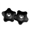 Yocimango 4PCS T Track Knobs 5 Star Thru Hole Knob