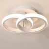 Ceiling Light 2 Circles LED Small Bedroom Lighting Ceiling White