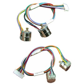 Abovehill 10 pair 8mm Micro Stepper Motor 2-Phase 4-Wire DC 5-6V with Connection line +gear