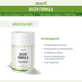 Sanuvit Basen Formula 90 Capsules – Pure Product Direct from Manufacturer (Hypoallergenic Manufactory)