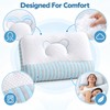 Contoured Bed Pillow for Neck Support – Washable Microfiber-Filled Pillow