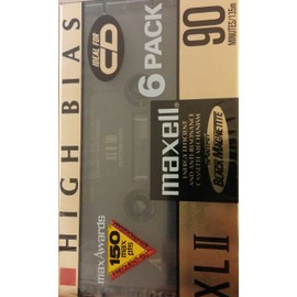 Maxell Xlii 90 Audio Cassettes High Bias 6 Pack
