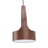 LED Chandelier Pendant Lamp Wood Grain Imitation Iorn Warm Lighting
