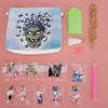 Diamond Painting Wallet White PU Leather Skull Pattern Chain Bag