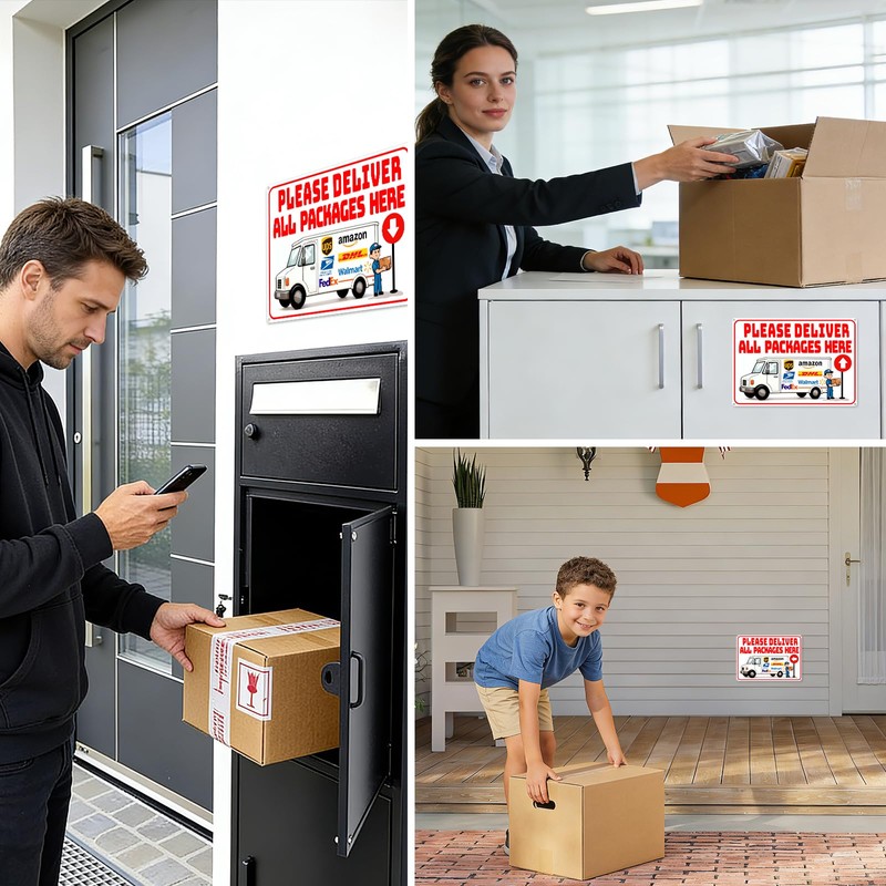14 x 10" Delivery Signs for Packages, Please Deliver All