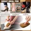 Shyyween 3 Pairs Shoe Tongue Pads Leather Soft Self Adhesive