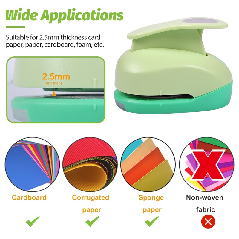 UCEC Circle Punch Craft Hole Punch for Paper Crafting, 5
