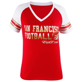 Simapak Simapak Womens Football Fans Athletic City Raglan T-Shirts - White & Red (Size:3XL)