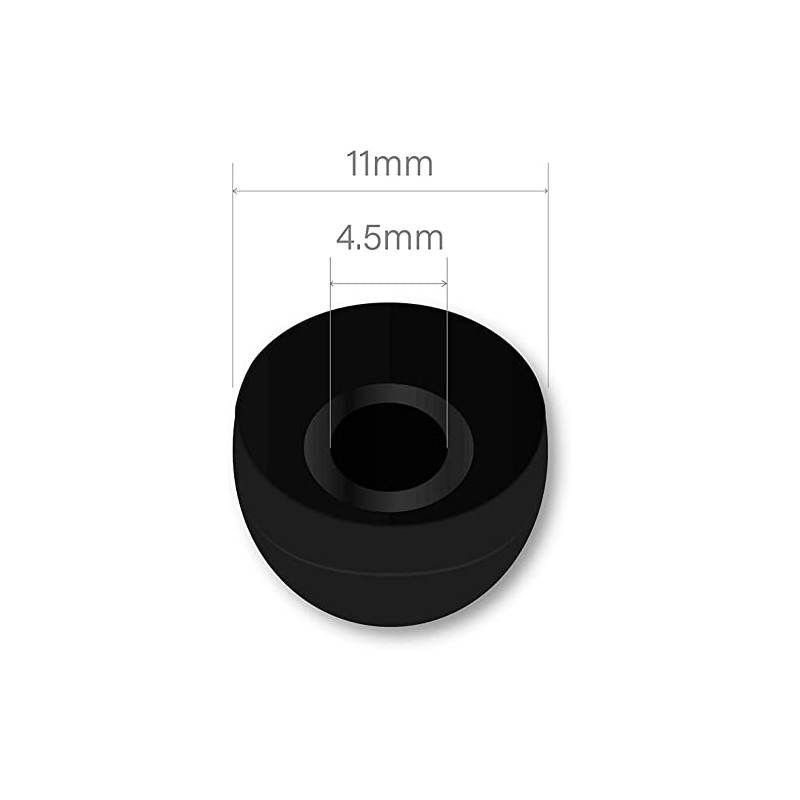 Earbudz 10 Pairs Silicone Medium Replacement Earbud Ear Tips (Clear)