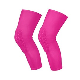 Deep Pink Sports Knee Pads Youth Volleyball Basketball Long Leg Sleeves Braces Compression Wrestling Youth/Kids & Adult Sizes