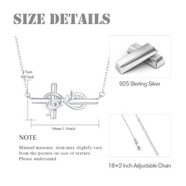 Infinity Faith Cross Necklace 925 Sterling Silver Christian Catholic Inspirational Pendant Necklace Protection Spiritua Faithing Jewelry for Women