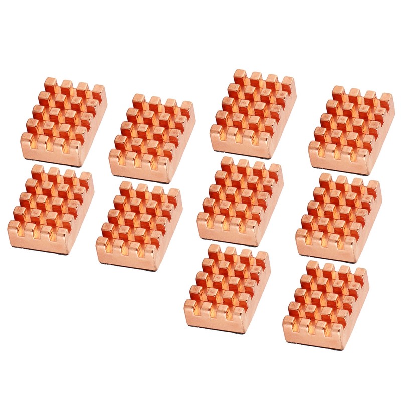 10pcs P15x5x10 Brass Heatsink with Thermal Adhesive Tape CPU Heat