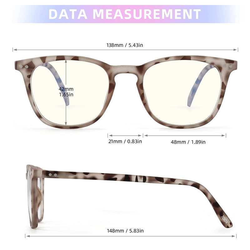 JOOX Reading Glasses for Women and Men, Square Blue Light