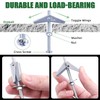 Keadic 30Pcs 1/4'' Toggle Anchors with Wing Nut and Hex