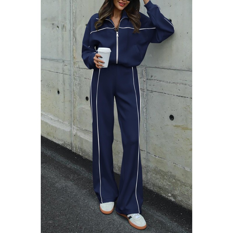 BTFBM Women's Two Piece Tracksuit Fall 2025 Long Sleeve Zip