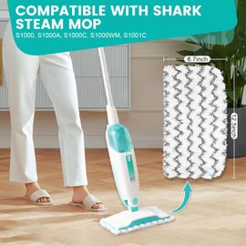 14 paquetes de almohadillas de repuesto para mopa de vapor compatibles con Shark Steam Mops S1000/S1000A/S1000C/S1000WM/S1001C, almohadillas lavables para vaporizador de piso, almohadillas limpiadoras
