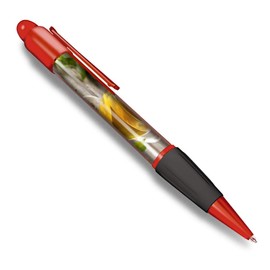 Destination Vinyl ltd Beautiful and comfortable Red Ballpoint Pen (Black Ink) - Green Tea Cup Healthy Organic #21658