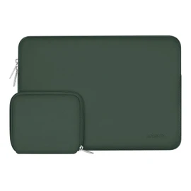 MOSISO Funda Protectora Compatible con MacBook Air 13 M3 A3113 M2 A2681 M1 A2337 A2179 A1932 / Pro 13 M2 M1 A2338 A2251 A2289 A2159 A1989 A1706 A1708,Neopreno Bolsa con Pequeño Caso, Verde Medianoche