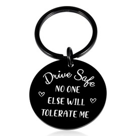 Boyfriend Gifts from Girlfriends Christmas Gifts for Men Him Husband Wife Fiance Couple Groom Hubby Valentines Day Birthday Wedding Anniversary Presents Cute Drive Safe Keychains from Wife Women