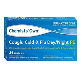 Chemists' Own Cough, Cold & Flu Day/Night PE Cap X 24
