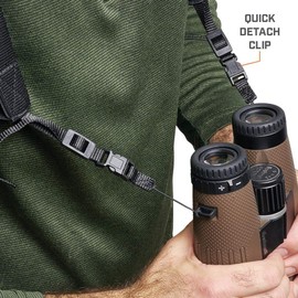 Bushnell - Universal Binocular Harness With Quick Release Buckles - Mesh Vents - Bird Watching - Travelling - Wildlife - Outdoor - Animals - Hiking - BASFHARN