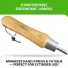 Garden Guru Eco Dandelion Weeder Tool with Ergonomic Wood Handle