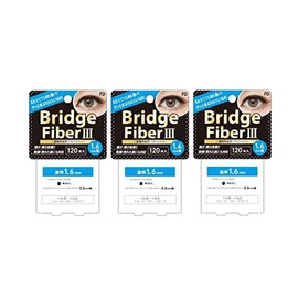 FD Bridge Soft Fiber Eyelid Drop Prevention Tape, Soft Type, Transparent 0.06 inches (1.6 mm) Wide, 120 Sticks, Set of 3