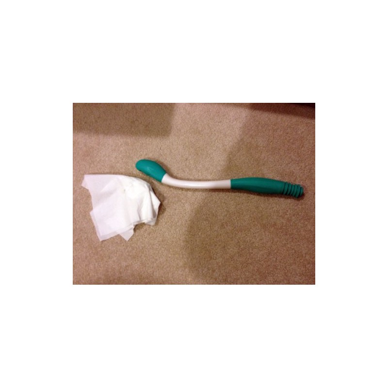 Jobar Long Reach Comfort Wipe, White & Teal