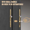Pocket Door Hardware Gold，Privacy Pocket Door Lock with Pull, Sliding