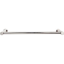 Top Knobs HOP10PC Hopewell Collection 30" Single Bath Towel Bar, Polished Chrome
