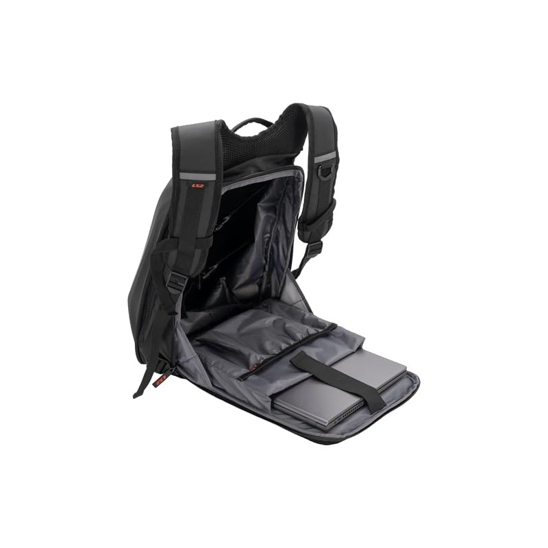 LS2 Shield Motorcycle Backpack 25L (up to 50L) Black