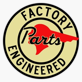 Pontiac Factory Parts Vintage Sign Reproduction Bumper Sticker Window Vinyl Decal 5"