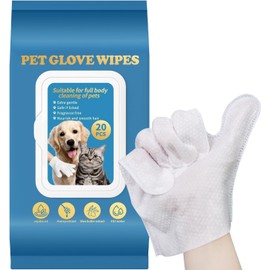Guantes Toallitas para Perros y Gatos – Toallitas Húmedas Desodorantes, Extra Gruesas y Hipoalergénicas – Limpieza Rápida de Pelaje, Cuidado Diario de