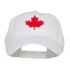 Canada Maple Leaf Embroidered Low Cap - White OSFM