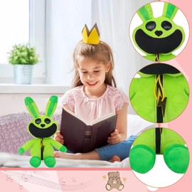 CXJYSD Peluche De Animal De 12 Pulgadas,Peluche De Animal Sonriente,Fiesta De Cumpleaños,Regalo De Pascua para Niños Y Niñas (Verde)