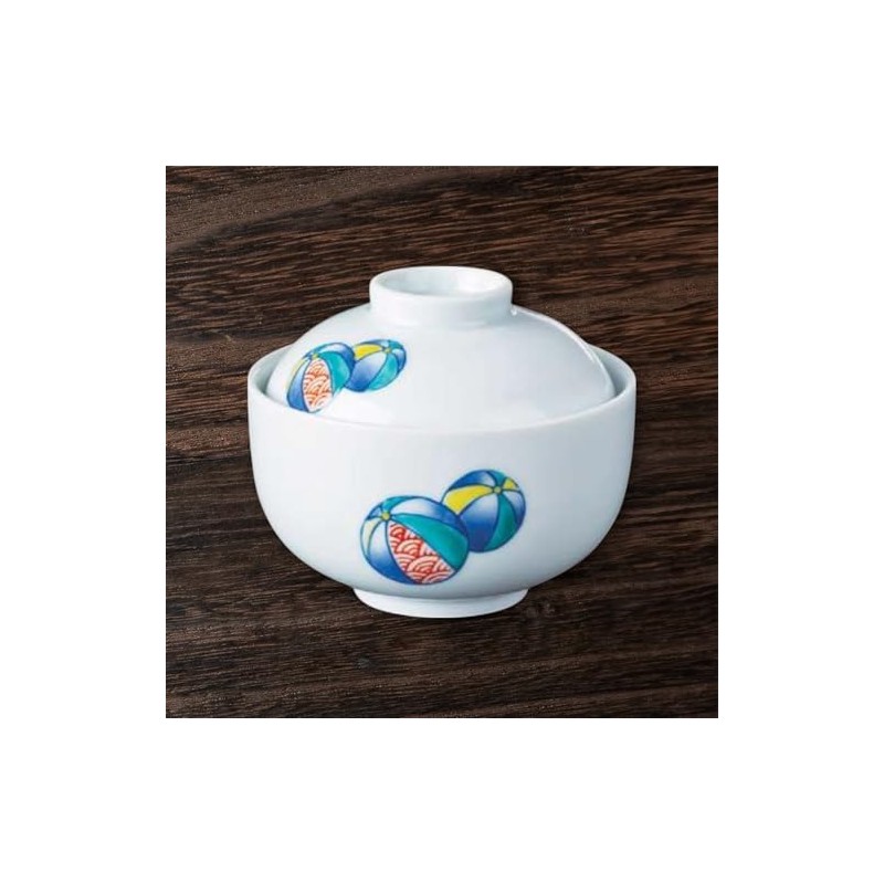 Takumifu Arita Ware Small Bowl with Lid, Balloons, Small Lid,