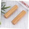 Gatuida 2sets Bamboo Lipstick Tubes Refillable Lip Balm Containers with