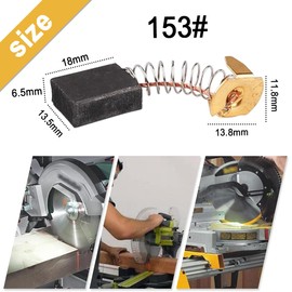 YUZNA 8 Pcs Electric Motor Carbon Brushes Replacement Electric Motor Carbon Brush for Chop Saw Circular Saw