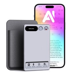 eppfun AI Voice Recorder, One Touch Recording, Voice Recorder with Textscription, Normal Recording/Call Recording Mode, Ultra Thin, App Linkage, 64 GB Large Capacity, 30 Hours Continuous Usage, AI