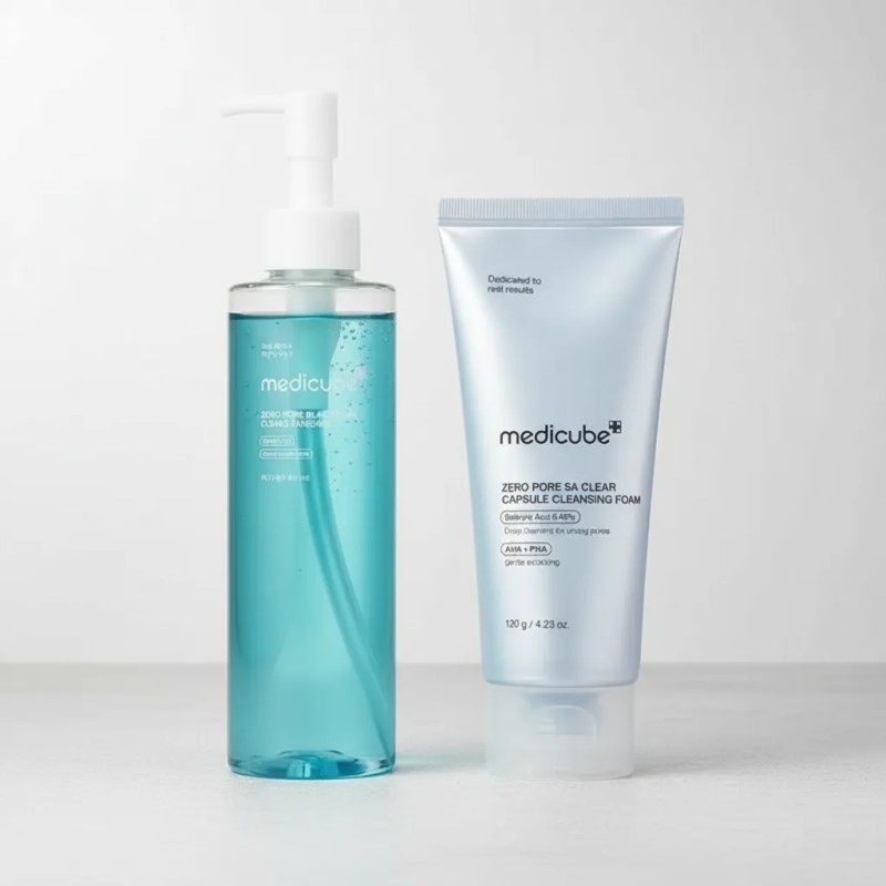 Kit Doble Limpieza Facial Medicube Zero Pore Ácido Salicílic