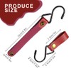 Modixun 8 Pieces Leather S Hooks, Metal S Shaped Hanging